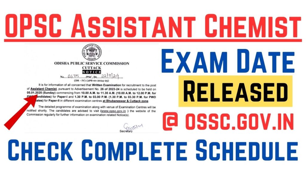 OPSC Assistant Chemist Exam