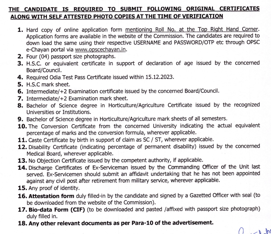 OPSC Assistant Horticulture 