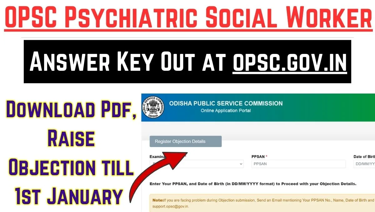 OPSC PSW Answer Key Pdf