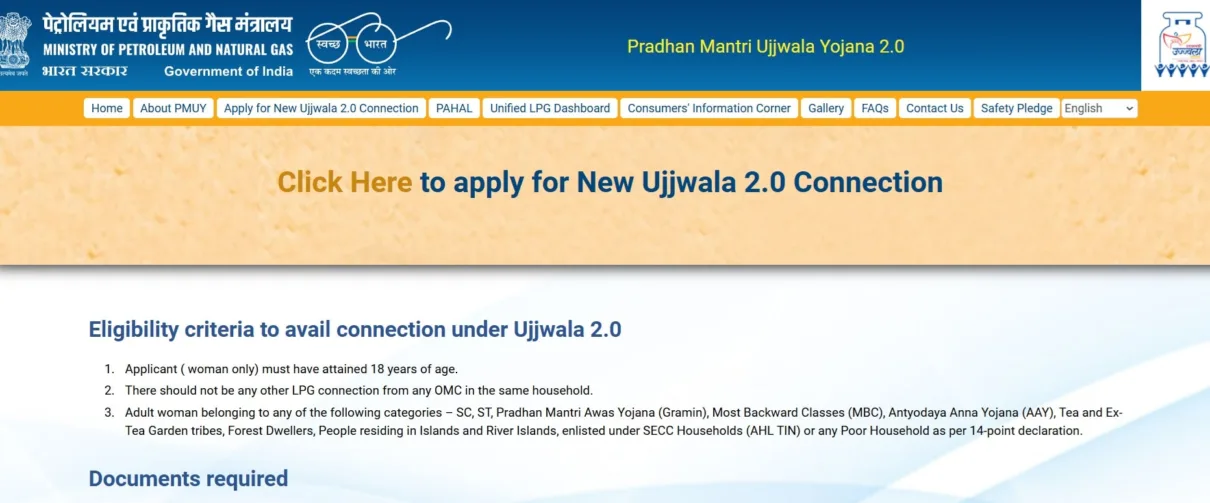 Ujjwala Yojana 2.0 Registration 