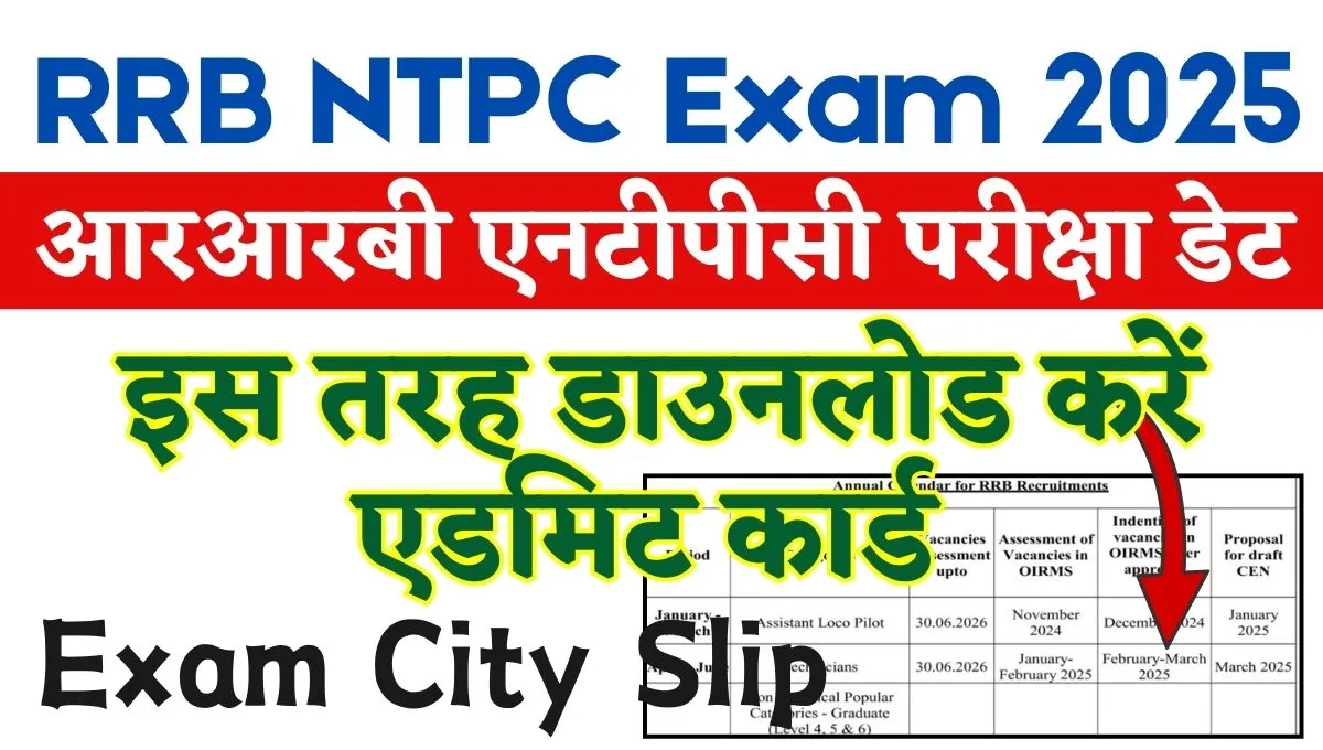 RRB NTPC Admit Card 2025