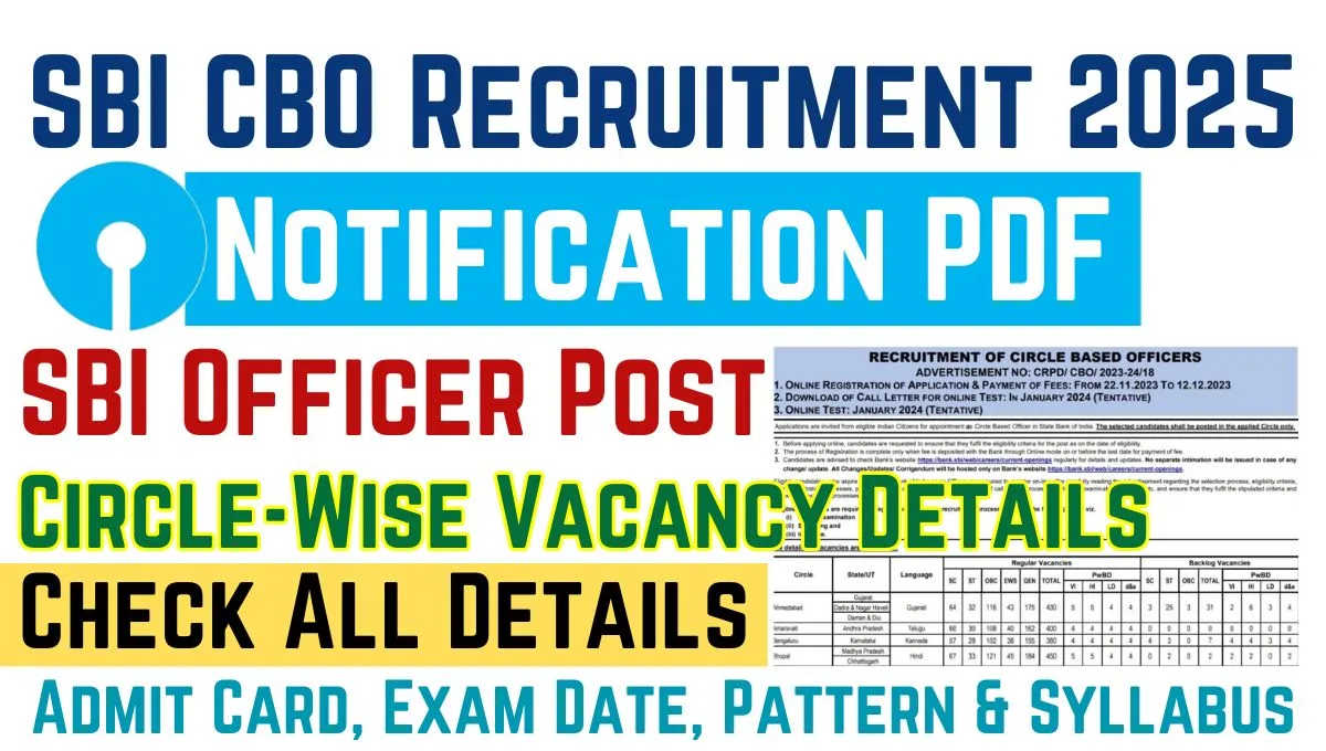 SBI CBO Recruitment 2025