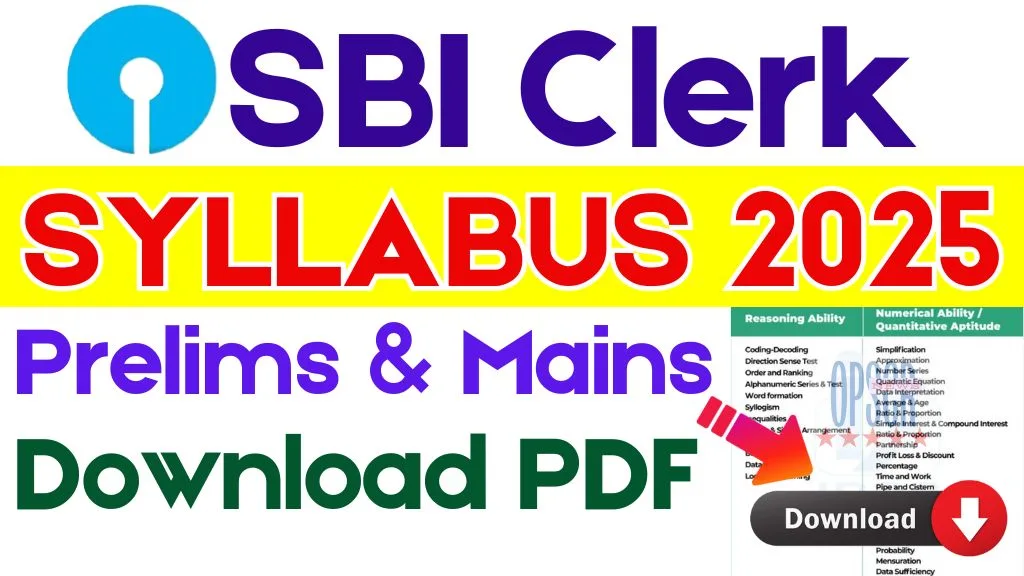 SBI Clerk Syllabus 2025