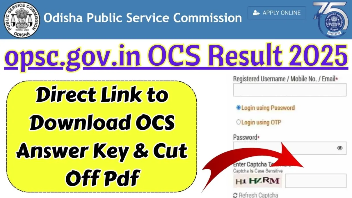 opsc.gov.in OCS Result 2025