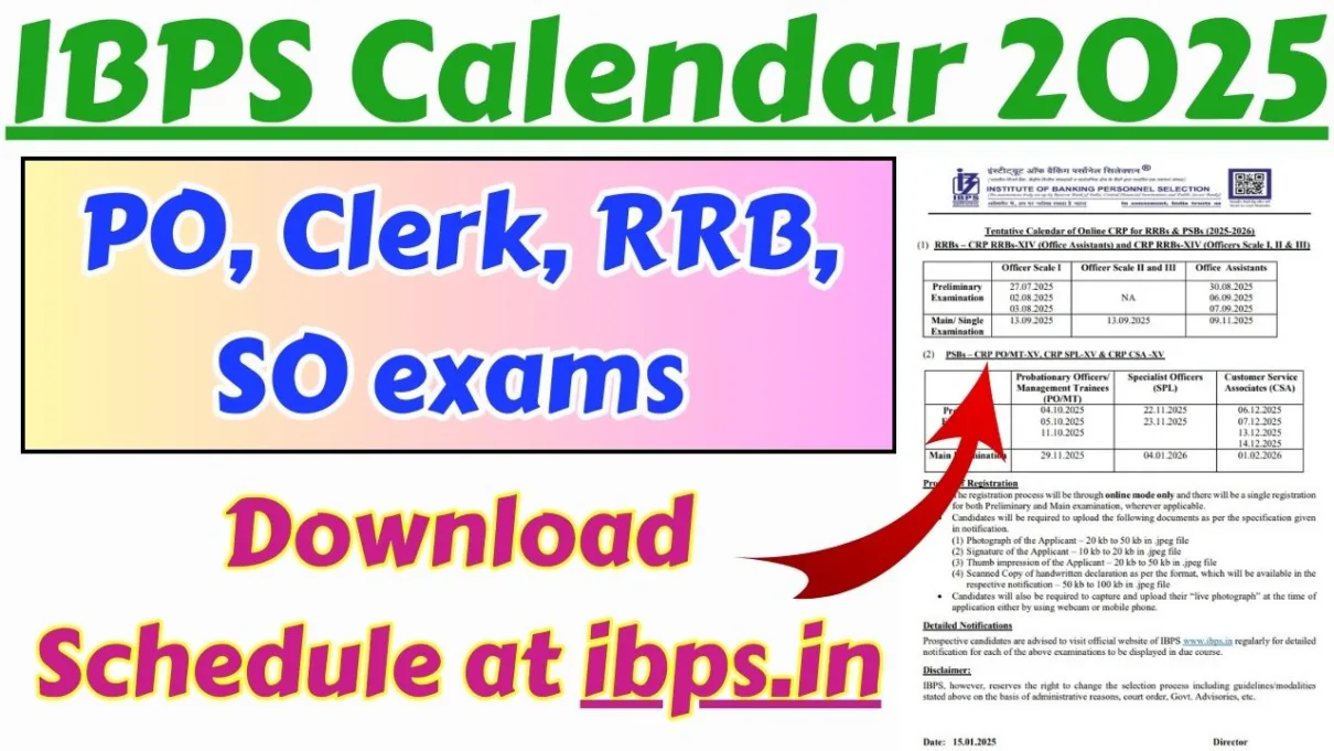 IBPS Calendar 2025