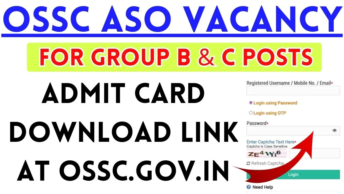 OSSC ASO Admit Card 2025