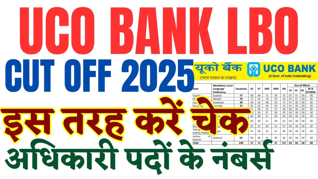 UCO Bank LBO Cut Off 2025