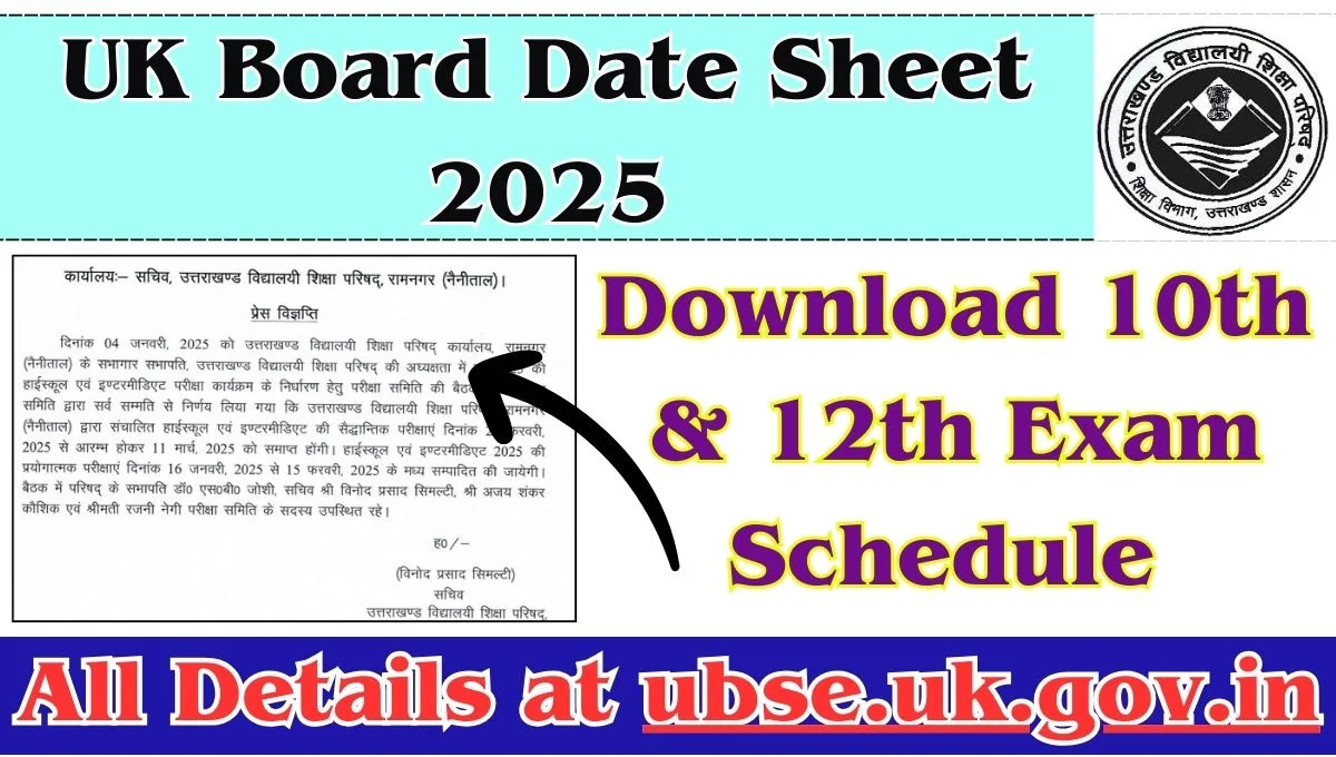 UK Board Date Sheet 2025