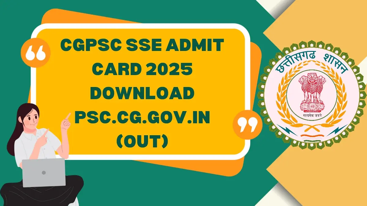 CGPSC SSE Admit Card 2025 Download