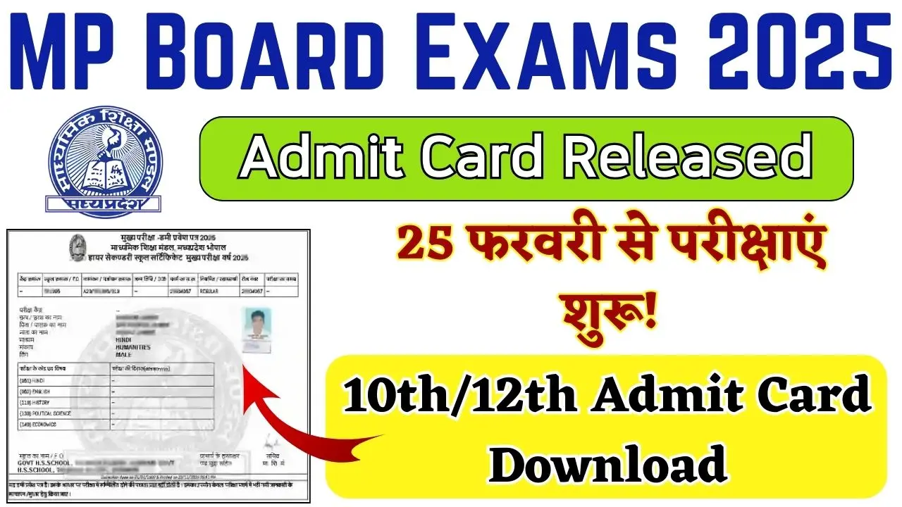 MP Board Admit Card 2025 