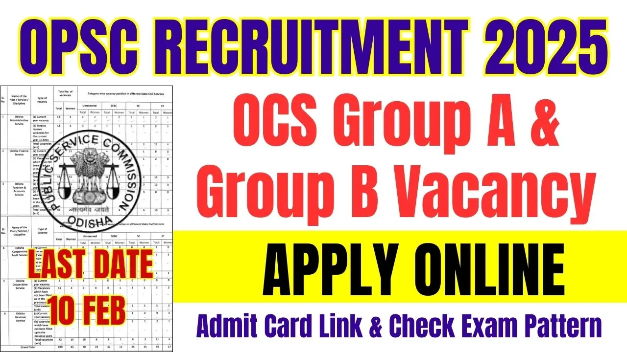 OPSC Recruitment 2025