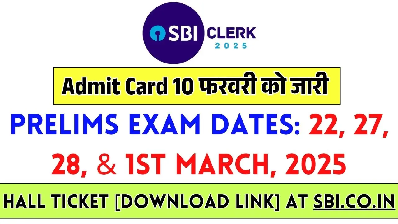 SBI Clerk 2025 Admit Card 